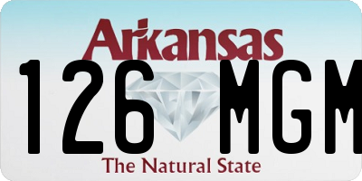 AR license plate 126MGM