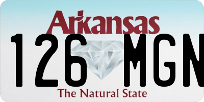AR license plate 126MGN