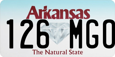AR license plate 126MGO
