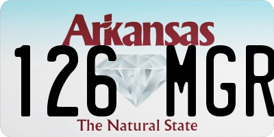 AR license plate 126MGR