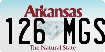 AR license plate 126MGS