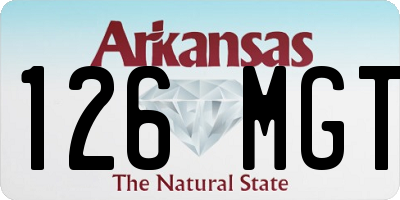 AR license plate 126MGT
