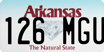 AR license plate 126MGU