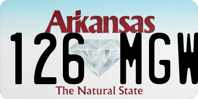 AR license plate 126MGW