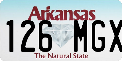 AR license plate 126MGX