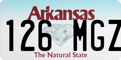 AR license plate 126MGZ
