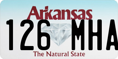 AR license plate 126MHA