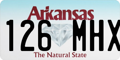 AR license plate 126MHX