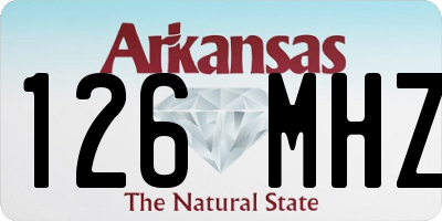 AR license plate 126MHZ