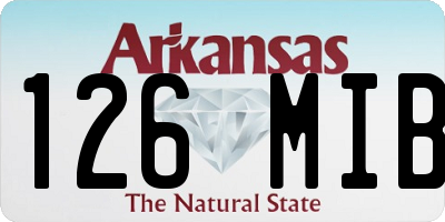 AR license plate 126MIB