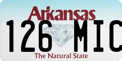 AR license plate 126MIC