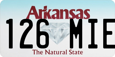 AR license plate 126MIE