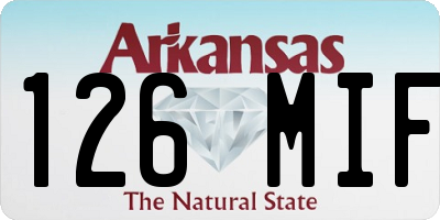 AR license plate 126MIF