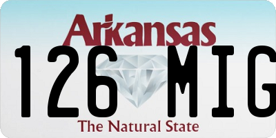AR license plate 126MIG