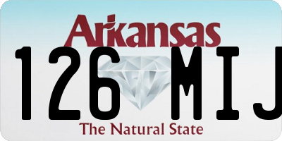 AR license plate 126MIJ