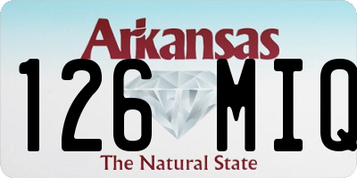AR license plate 126MIQ