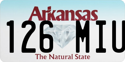 AR license plate 126MIU
