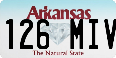AR license plate 126MIV