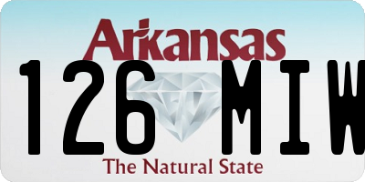 AR license plate 126MIW