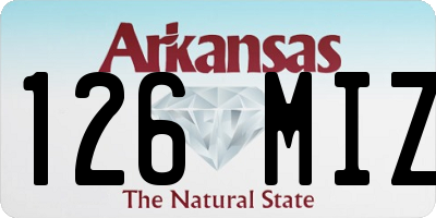 AR license plate 126MIZ