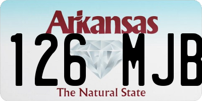 AR license plate 126MJB