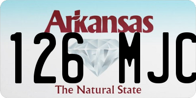 AR license plate 126MJC