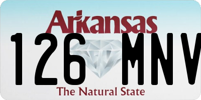 AR license plate 126MNV