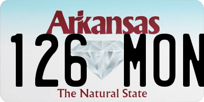 AR license plate 126MON