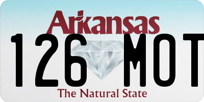 AR license plate 126MOT