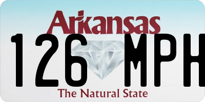 AR license plate 126MPH