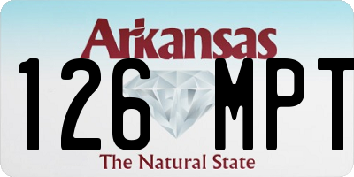 AR license plate 126MPT