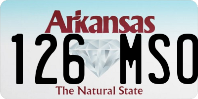 AR license plate 126MSO