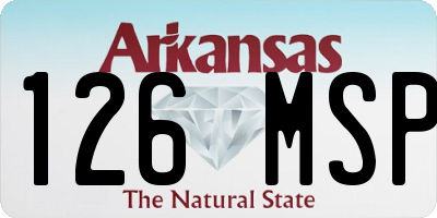 AR license plate 126MSP