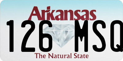 AR license plate 126MSQ