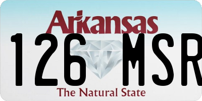 AR license plate 126MSR