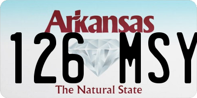AR license plate 126MSY