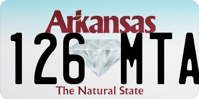 AR license plate 126MTA