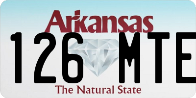 AR license plate 126MTE