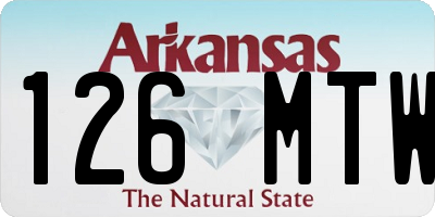 AR license plate 126MTW