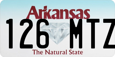 AR license plate 126MTZ