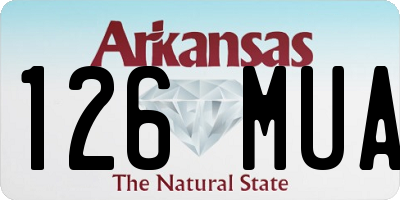AR license plate 126MUA