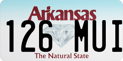 AR license plate 126MUI