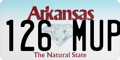 AR license plate 126MUP