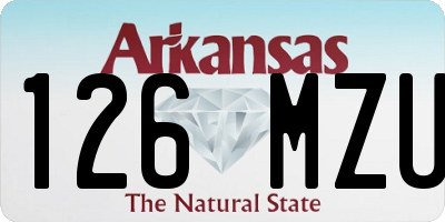 AR license plate 126MZU
