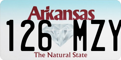 AR license plate 126MZY