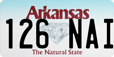 AR license plate 126NAI