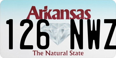 AR license plate 126NWZ