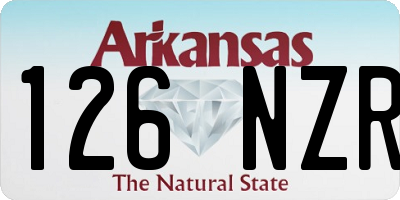 AR license plate 126NZR