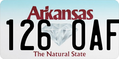 AR license plate 126OAF