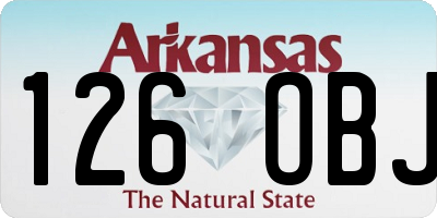 AR license plate 126OBJ